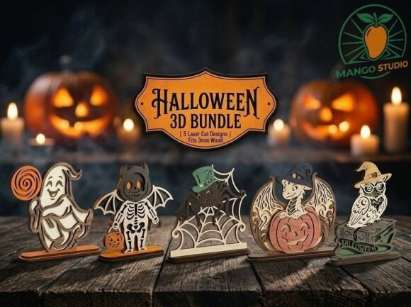 Download 3D Halloween Laser Cut Bundle SVG 3mm - Svg Collection