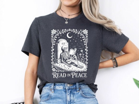 Download Read in Peace Funny Book T-shirt SVG - Svg Collection