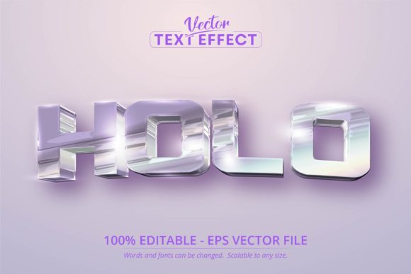 Download Holographic Style Editable Text Effect - Holo Collection