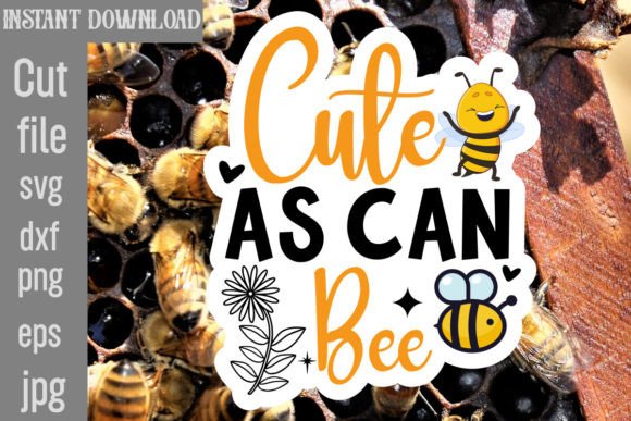 Download Cute As Can Bee SVG Cut File - Svg Collection