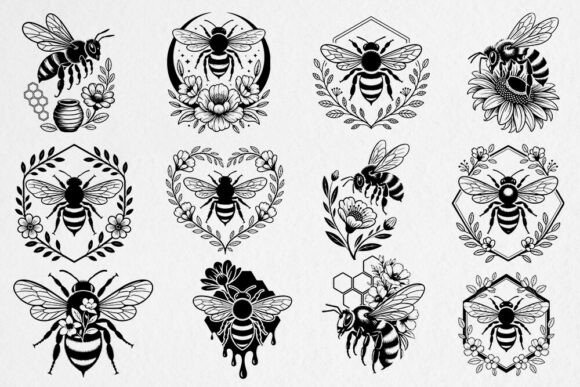 Download Floral Bee SVG Bundle - Svg Collection