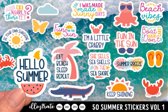 Download Summer Sticker Bundle | Stickers SVG - Svg Collection