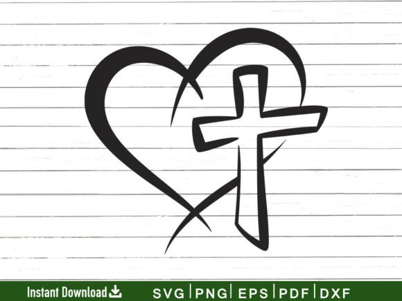 Download Cross with Heart Svg Christian Svg - Svg Collection