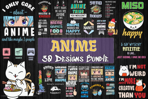 Download Anime Bundle SVG 30 Designs - Svg Collection