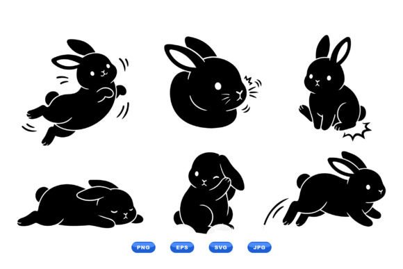 Download Playful Bunny SVG Silhouettes - Svg Collection
