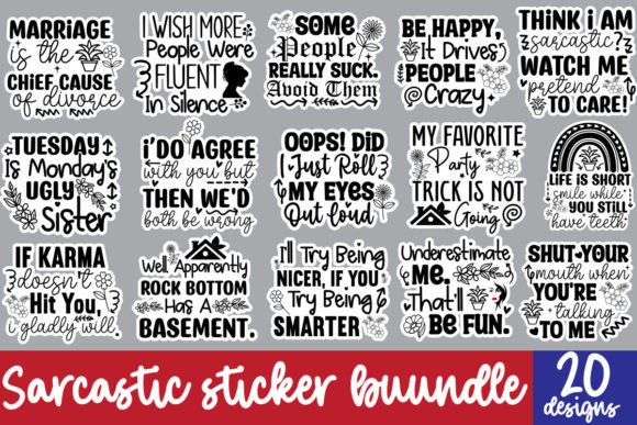 Download Sarcastic Sticker Bundle, Sarcastic SVG - Svg Collection