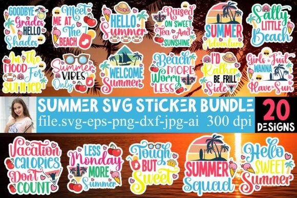 Download Summer SVG Sticker Bundle - Svg Collection