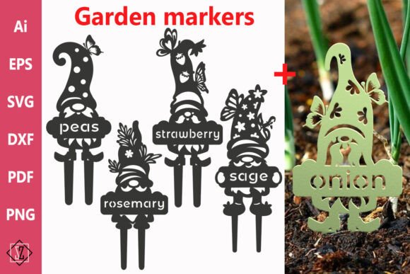 Download Garden Markers ‘Gnomes’ /SVG - Svg Collection