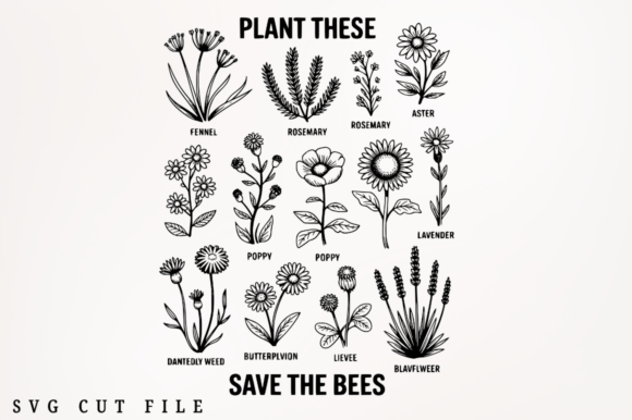 Download Plant These Save the Bees SVG Cut File D - Svg Collection