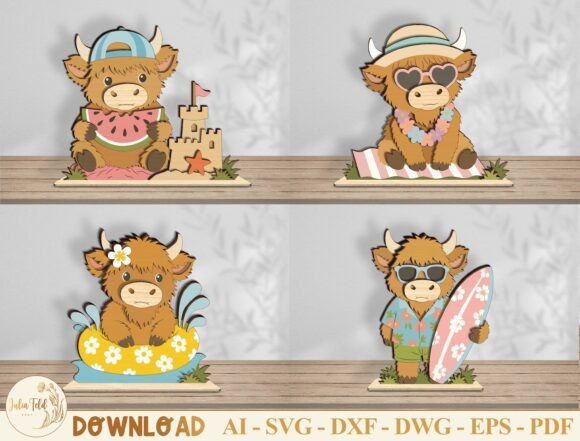 Download Highland Cow Shelf Sitter SVG Bundle - Svg Collection