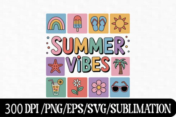 Download "Colorful Summer Vibes SVG Art" - Svg Collection