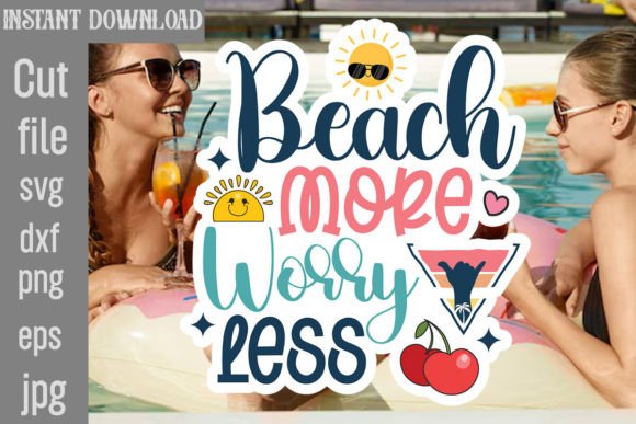 Download Beach More Worry Less SVG Cut File - Svg Collection