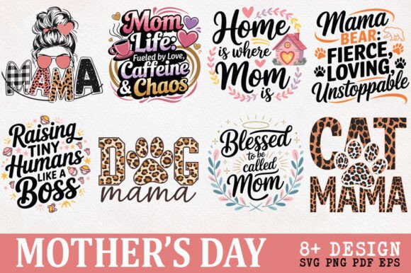 Download Mother's Day Design Bundle, SVG PNG PDF - Svg Collection