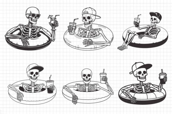 Download Skeleton Pool Float Summer SVG Bundle. - Svg Collection