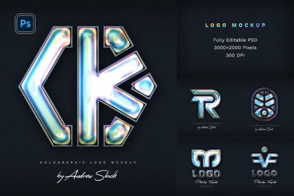 Download Holographic Logo Mockup - Holo Collection