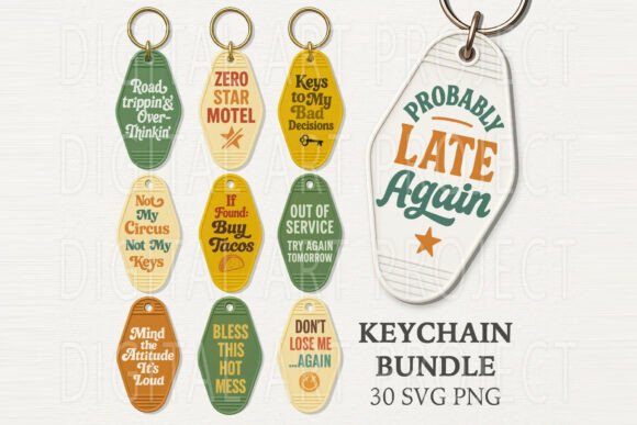 Download Snarky Motel Keychain SVG – Retro Motel - Svg Collection