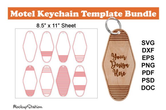Download Motel Keychain Template SVG Bundle - Svg Collection