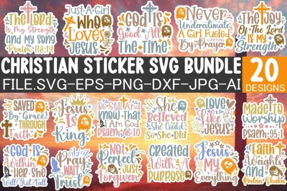 Download Christian Sticker SVG Bundle - Svg Collection