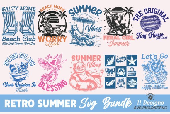 Download Retro Summer SVG Bundle, Summer PNG - Svg Collection