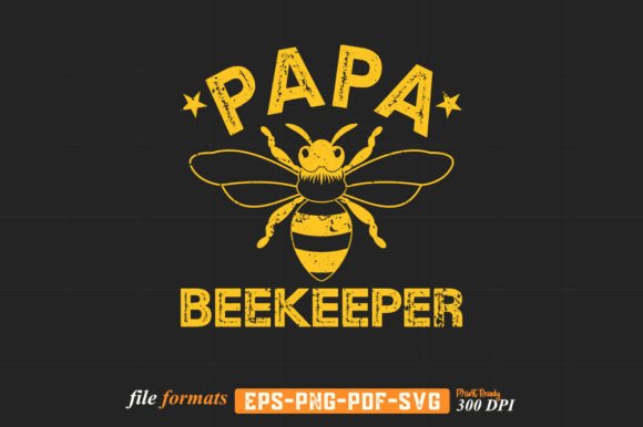 Download Papa Beekeeper T Shirt Design Vector SVG - Svg Collection