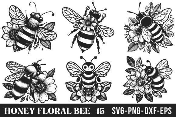 Download Honey Floral Bee SVG Bundle - Svg Collection