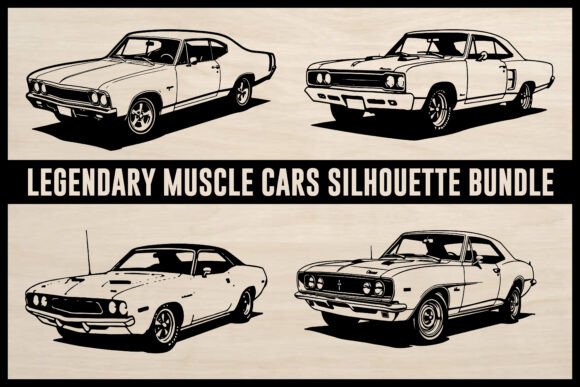 Download Legendary Muscle Cars SVG Silhouettes - Svg Collection