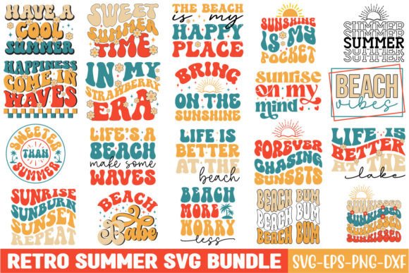 Download 20 Retro Summer Svg Design Bundle - Svg Collection