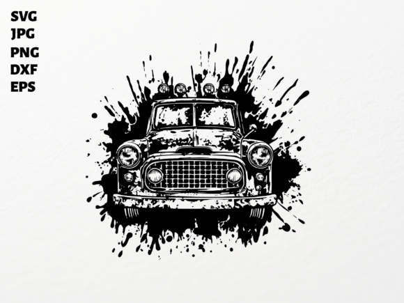 Download Vintage Car Ink Splash SVG for Cricut - Svg Collection