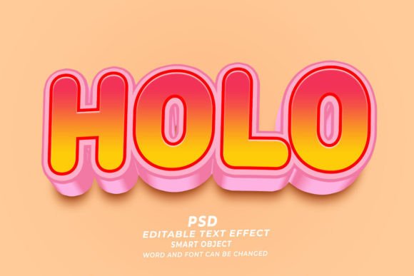 Download Holo PSD 3D Editable Text Effect - Holo Collection