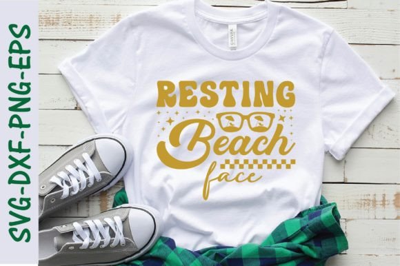 Download Resting Beach Face Svg, Retro Summer - Svg Collection