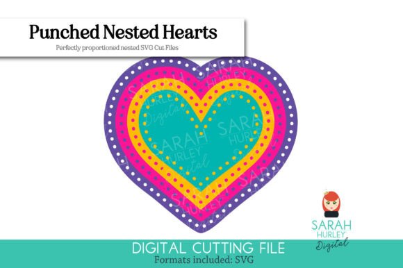 Download Punched Edge Nested Heart Shape SVGs - Svg Collection
