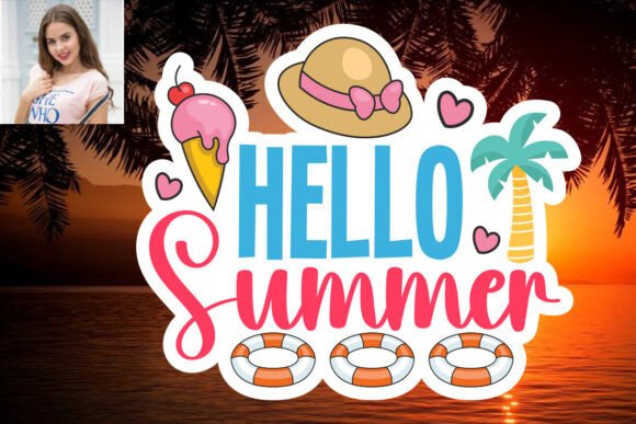 Download Hello Summer SVG Sticker Design - Svg Collection
