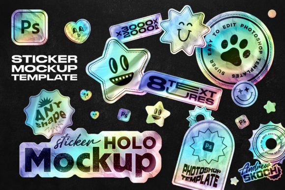 Download Holographic Sticker Mockup - Holo Collection