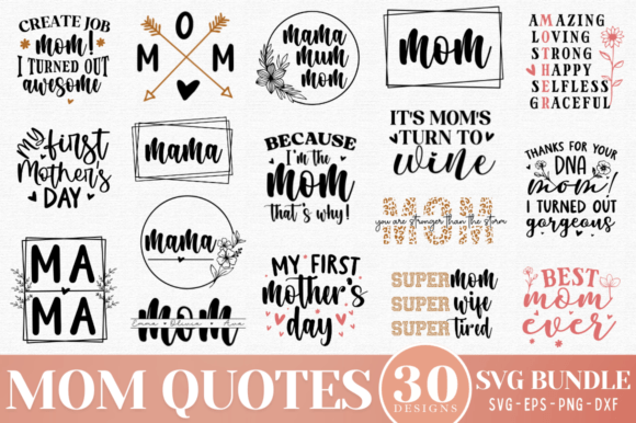 Download Mom Quotes SVG Bundle, - Svg Collection