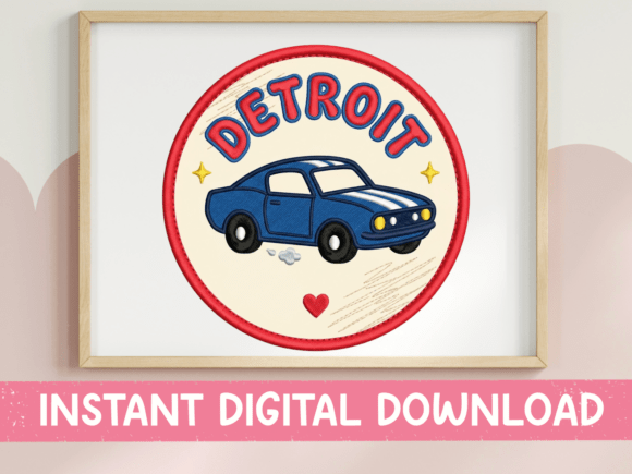 Download Detroit Muscle Car Patch SVG - Svg Collection