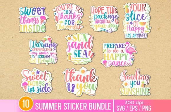 Download Summer Sticker Designs Png Bundle - Summer sticker designs Collection