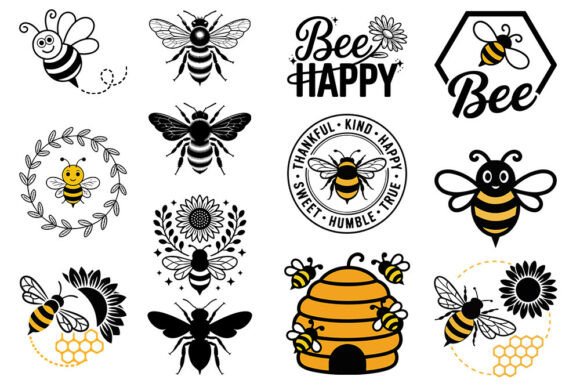 Download Bee SVG Bundle, Honey Bee Clipart, Bee H - Svg Collection