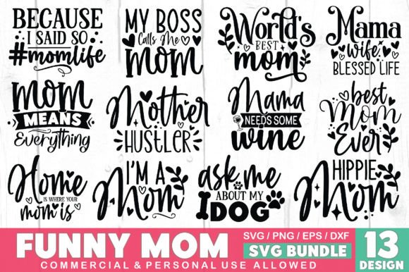 Download Funny Mom SVG Bundle - Svg Collection