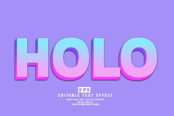 Download Holo 3d Editable Text Effect Vector - Holo Collection