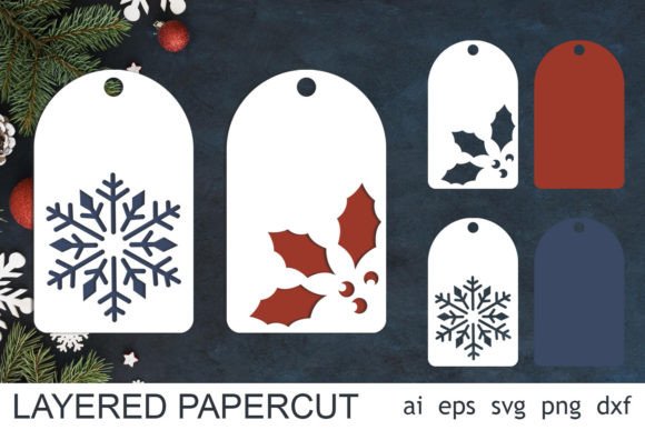 Download Christmas Gift Tags with Snowflake Svg - Svg Collection