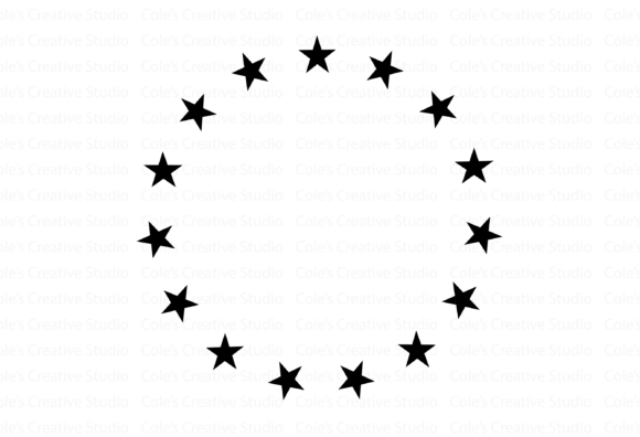 Download Star Wreath Circle Frame Svg - Svg Collection