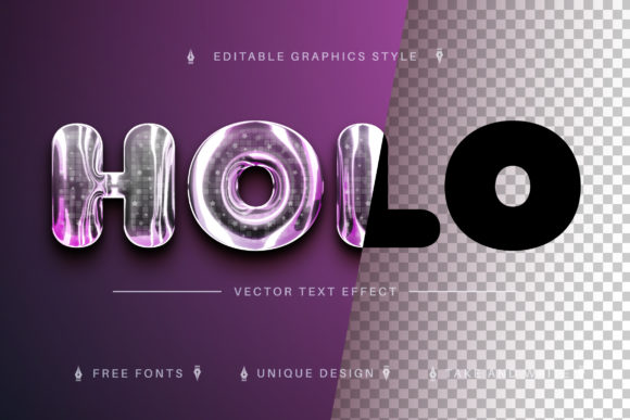 Download Holo - Editable Text Effect, Font Style - Holo Collection