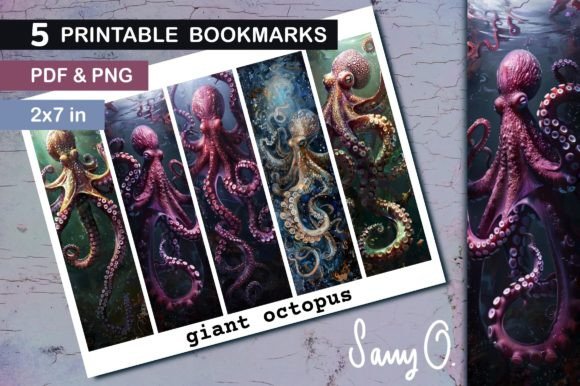 Download Bookmark Giant Squid Octopus Mythology - Holo Collection