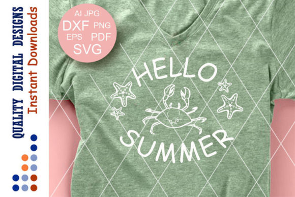 Download Hello Summer Svg Files Vacay Mode Сrab - Svg Collection