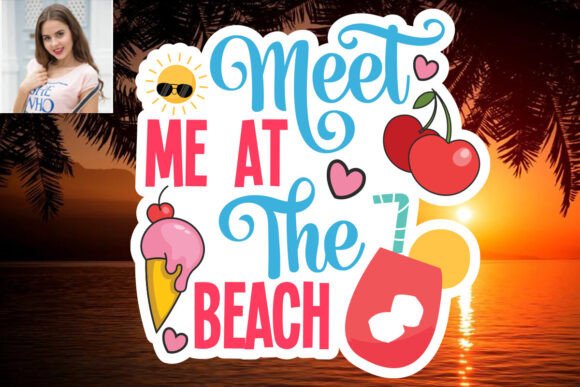 Download Meet Me at the Beach SVG Sticker Design - Svg Collection