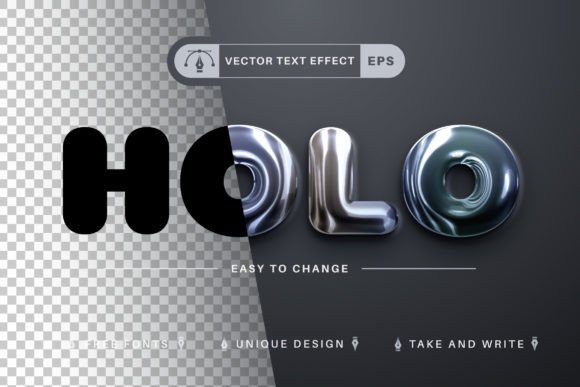 Download Holo - Editable Text Effect, Font Style - Holo Collection
