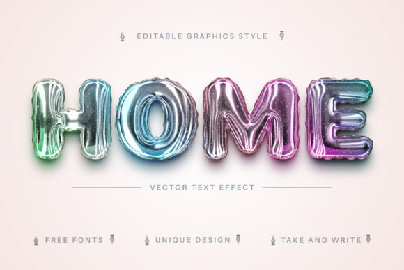 Download Bubble Holo - Editable Text Effect, Font - Holo Collection