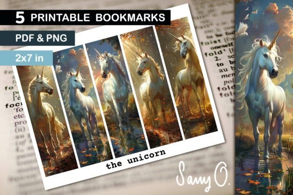 Download Bookmark Unicorn Fantasy Horse Mythology - Holo Collection