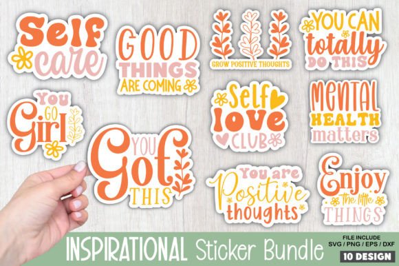 Download Inspirational Stickers SVG Bundle - Svg Collection