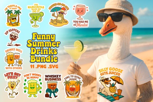Download Funny Summer Drinks SVG PNG - Svg Collection